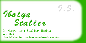 ibolya staller business card